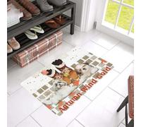 paillasson Exterieur Entree Tapis de Bienvenue Facile à Nettoyer Autumn Wind Gold Dog