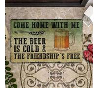 paillasson Exterieur Entree Tapis de Bienvenue Facile à Nettoyer « Rentrez à la Maison avec de la bière »