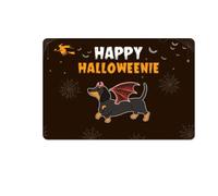 paillasson Exterieur Entree Tapis de Porte Amusant d'intérieur et d'extérieur avec Aile de Teckel pour Halloween