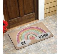 paillasson Exterieur Entree Tapis de Porte Arc-en-Ciel Humoristique « Soyez Gentil(Le) Professeur » pour intérieur et extérieur