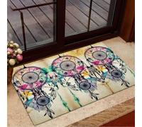 paillasson Exterieur Entree Tapis de Porte Attrape-rêves Facile à Nettoyer