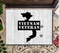 paillasson Exterieur Entree Tapis de Porte avec Carte du Vietnam pour vétéran, ami ou Famille