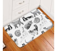 paillasson Exterieur Entree Tapis de Porte Blanc imprimé « Un Truc de Chat »