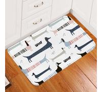 paillasson Exterieur Entree Tapis de Porte Blanc Woof Teckel