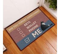 paillasson Exterieur Entree Tapis de Porte Chat Mignon « Avez-Vous oublié Quelque Chose ? » Tapis de Porte Humoristique