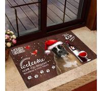 paillasson Exterieur Entree Tapis de Porte de Noël Boxer « Rejoignez Notre fête »