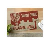 paillasson Exterieur Entree Tapis de Porte d'intérieur et d'extérieur « Bienvenue à la Maison, rentrez sains et saufs » pour Pompiers - Cadeau pour Pompiers