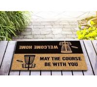 paillasson Exterieur Entree Tapis de Porte Disc Golf « Que Le Parcours Soit avec Vous »