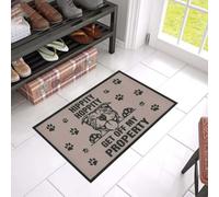 paillasson Exterieur Entree Tapis de Porte Facile à Nettoyer « Dog - Get Off Pitbull »
