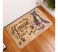 paillasson Exterieur Entree Tapis de Porte Familial en Forme de Chien American Pit Bull Terrier