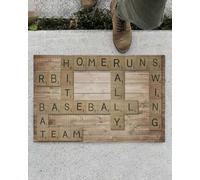 paillasson Exterieur Entree Tapis de Porte Humoristique avec des Mots de Baseball pour Les Amateurs de Baseball