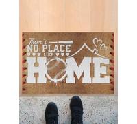 paillasson Exterieur Entree Tapis de Porte Humoristique « Baseball - on n'est jamais si Bien Que chez soi »