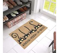 paillasson Exterieur Entree Tapis de Porte imprimé Chat « Knock P Boo »