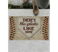 paillasson Exterieur Entree Tapis de Porte intérieur et extérieur « Baseball - Rien ne Vaut Son chez-soi »