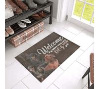 paillasson Exterieur Entree Tapis de Porte « J'espère Que Vous Aimez Mon Teckel »