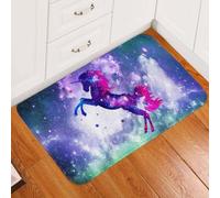 paillasson Exterieur Entree Tapis de Porte Magique Silhouette de Licorne