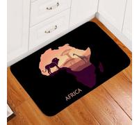 paillasson Exterieur Entree Tapis de Porte Noir du Continent Africain