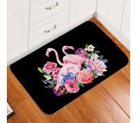 paillasson Exterieur Entree Tapis de Porte Noir Flamingo Duo