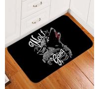 paillasson Exterieur Entree Tapis de Porte Noir Wolf Gang