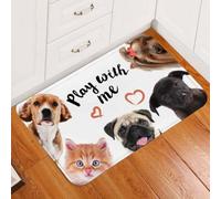 paillasson Exterieur Entree Tapis de Porte pour Chien « Joue avec Moi »