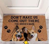 paillasson Exterieur Entree Tapis de Porte pour Chien « Ne Nous obligez Pas à Sortir »