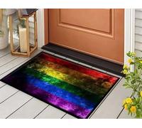 paillasson Exterieur Entree Tapis de Porte Rainbow Grunge Gay Pride Rainbow Grunge