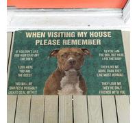 paillasson Exterieur Entree Tapis de Porte « Règles de l'American Staffordshire Terrier »