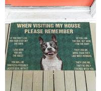 paillasson Exterieur Entree Tapis de Porte « Règles du Boston Terrier »