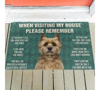 paillasson Exterieur Entree Tapis de Porte « Règles du Cairn Terrier »