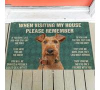 paillasson Exterieur Entree Tapis de Porte « Règles du Terrier Airedale »