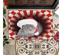 paillasson Exterieur Entree Tapis de Porte Scottish Fold Christmas - Chat