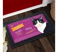 paillasson Exterieur Entree Tapis de Porte « Si Les Chats pouvaient Parler »