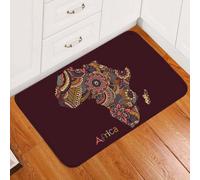 paillasson Exterieur Entree Tapis de Porte stylisé représentant Le Continent Africain