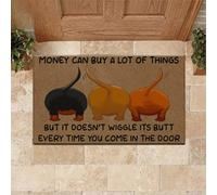 paillasson Exterieur Entree Tapis de Porte Teckel l'argent Peut Acheter Beaucoup de Choses