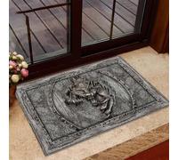 paillasson Exterieur Entree Tapis de Porte Wolf Viking Easy Clean Welcome