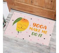 paillasson Exterieur Entree Tapis d'entrée Humoristique Mango Yoga Make Me Do It pour intérieur et extérieur