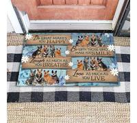 paillasson Exterieur Entree Tapis d'entrée intérieur et extérieur Heeler « Faites ce Qui Vous Rend Heureux »