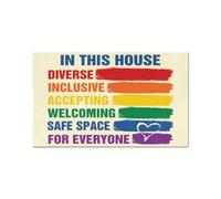 paillasson Exterieur Entree Tapis d'entrée intérieur et extérieur LGBT in This House Rainbow Pride