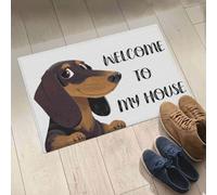 paillasson Exterieur Entree Tapis d'entrée intérieur et extérieur « Teckel Bienvenue chez Moi »