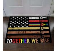 paillasson Exterieur Entree Tapis d'intérieur et d'extérieur « American Together We Rise Equality »