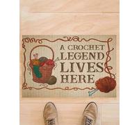 paillasson Exterieur Entree Une légende du Crochet VIT Ici - Paillasson Humoristique