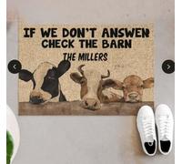 paillasson Exterieur Entree Vache du Fermier Si Nous ne répondons Pas, vérifiez Le paillasson de la Grange