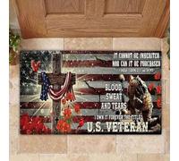 paillasson Exterieur Entree Vétérans dans Ses Bras Cardinalis Fleur Rouge Habillage de hayon Sang Larmes Sueur Meilleur paillasson de Camion