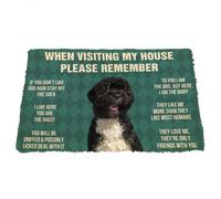 paillasson Exterieur Entree Veuillez Respecter Les règles de la Maison concernant Les Chiens d'eau Portugais. Paillasson personnalisé