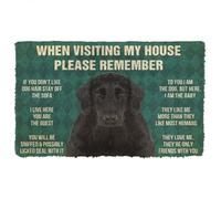 paillasson Exterieur Entree Veuillez Respecter Les règles de la Maison pour Les Flat-Coated Retrievers. Paillasson Inclus.