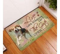 paillasson Exterieur Entree Vivez comme si Quelqu'un Avait laissé la Porte Ouverte Paillasson Beagle