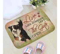 paillasson Exterieur Entree Vivez comme si Quelqu'un Avait laissé la Porte Ouverte. Paillasson imprimé Bouvier Bernois.