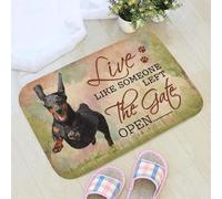 paillasson Exterieur Entree Vivez comme si Quelqu'un Avait laissé la Porte Ouverte. Paillasson Teckel.