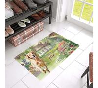 paillasson Exterieur Entree Vivez comme si Quelqu'un Avait Ouvert la Porte - Paillasson imprimé Golden Retriever