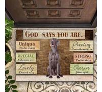 paillasson Exterieur Entree Weimaraner Dieu Dit Que tu ES Un paillasson